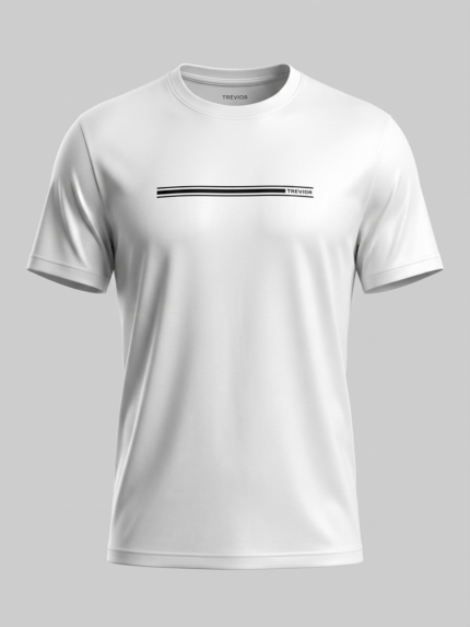 Trevior Premium Mercerized Bright White Cotton Slim Fit T Shirt