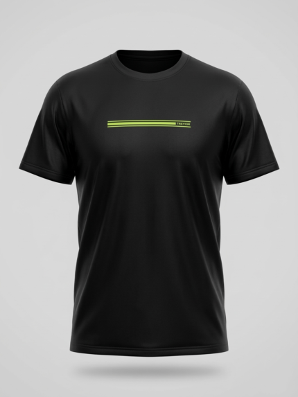 Trevior Premium Mercerized Jet Black Cotton Regular Fit T Shirt