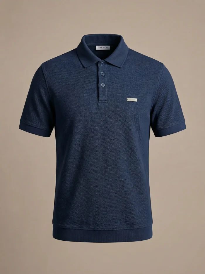 RIB HEM BUTTON POLO SHIRT (DESIGN EDITION)