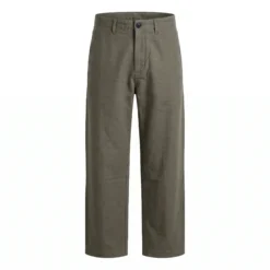 SMOKEY OLIVE 18-0516 TCX FRNT Remi Cotton Semi-Baggy Pants