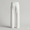 WHITE BACK Remi Cotton Semi-Baggy Pants
