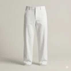 WHITE FRNT Remi Cotton Semi-Baggy Pants