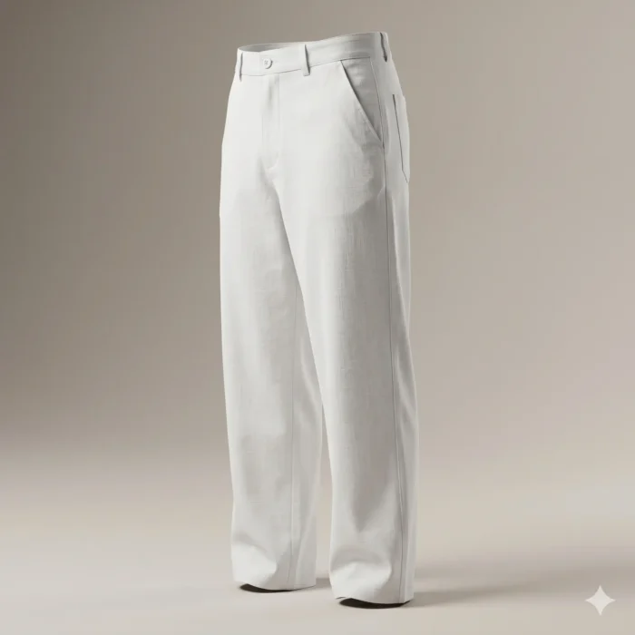 WHITE SIDE Remi Cotton Semi-Baggy Pants
