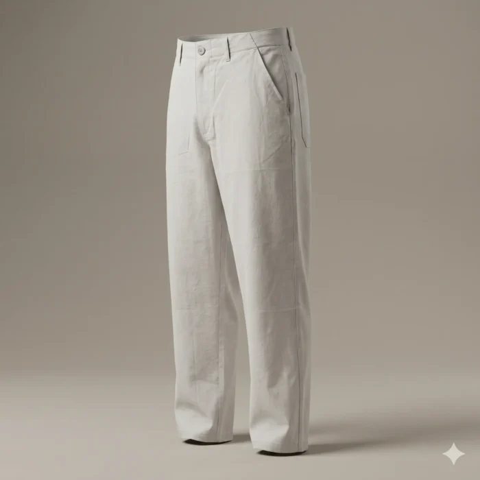 White Onyx 12-4300 TCX SIDE Remi Cotton Semi-Baggy Pants